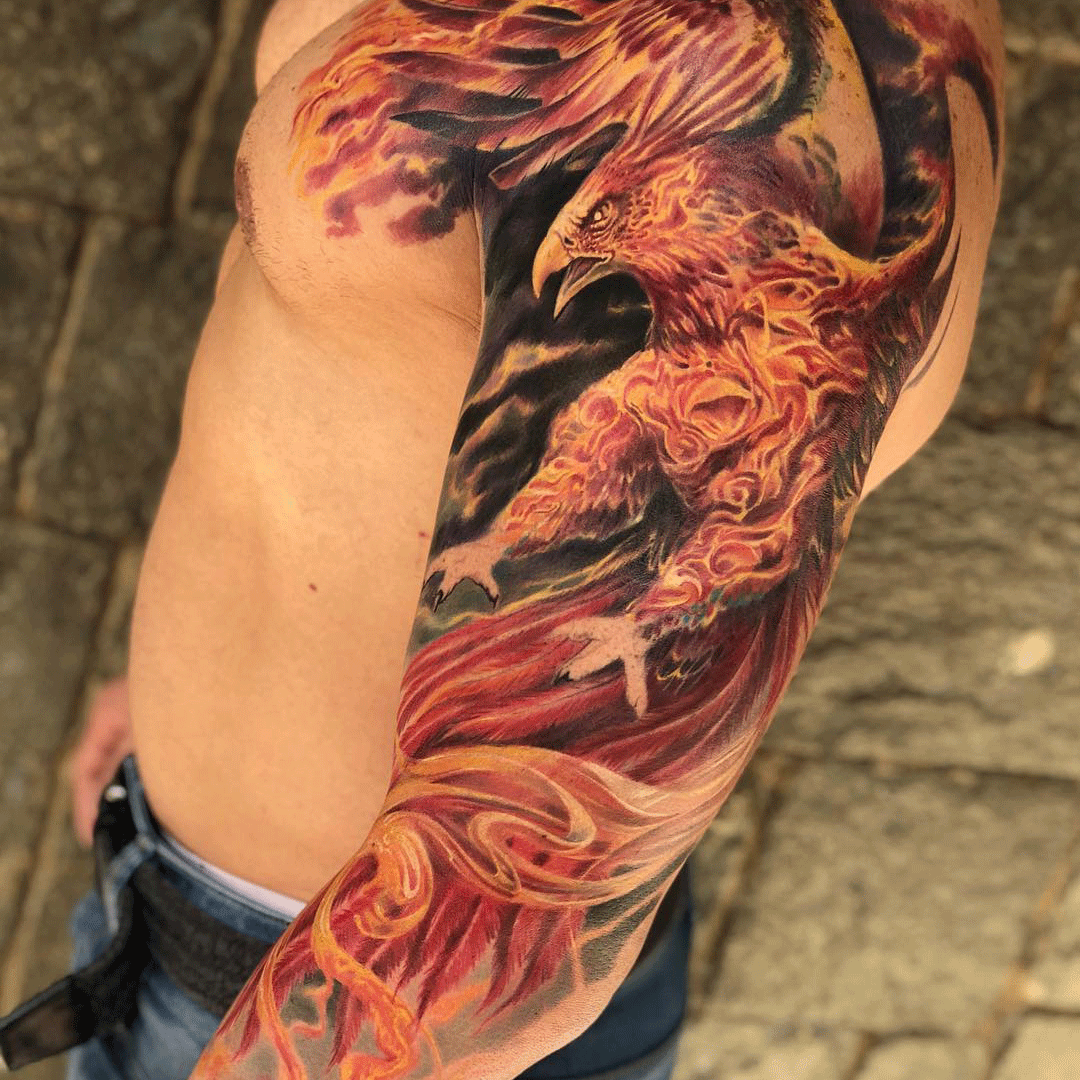 The Meaning of a Phoenix Tattoo: Rising from the Ashes - ASTRON PRADEEP  JUNIOR TATTOOS Best Tattoo Artist and Studio in Bangalore
