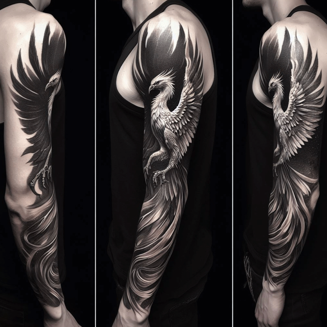 Phoenix Tattoo on Upper Arm
