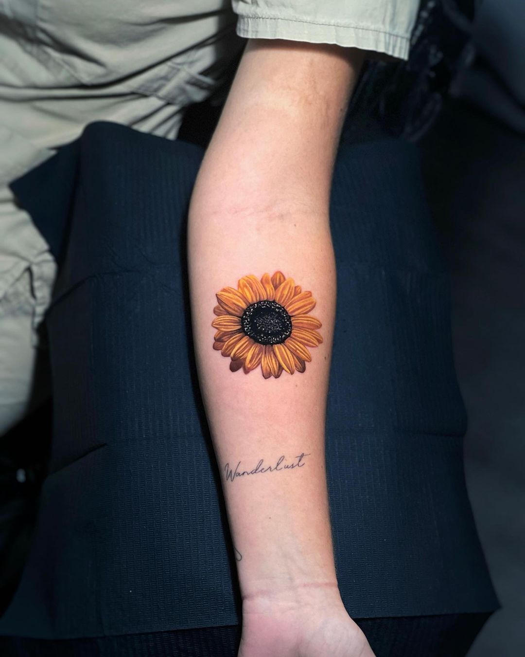 Custom Tattoo Designs - Check out this SUNFLOWER TATTOO done in the dot  work style!🌻 This tattoo uses lots of dots of various boldness and sizes  in order to create shading and