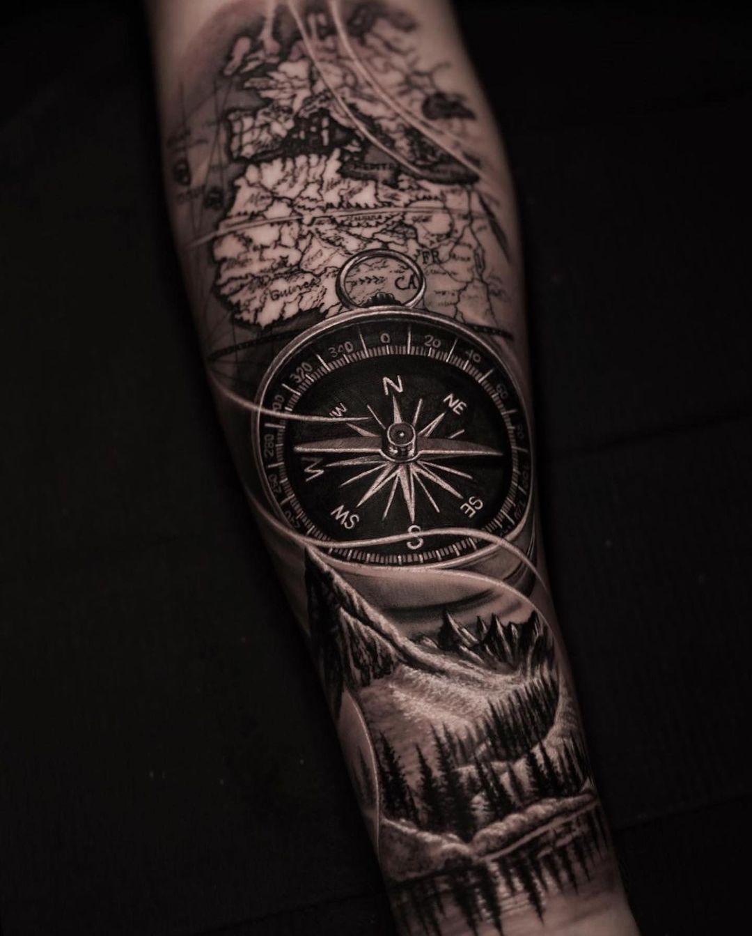 Compass Tattoos - Tattoos Designs