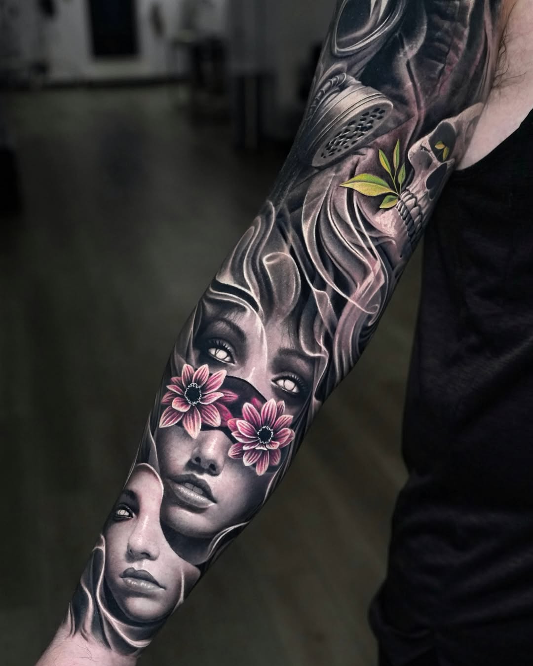 SaveClip.App 470897781 18032395508593927 5014057029428714221 n tattoo by Inknation Studio NYC.realism-tattoo-arm