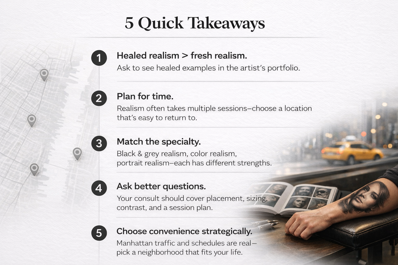 Where to Get a Realism Tattoo in Manhattan, NYC (Neighborhood Guide)