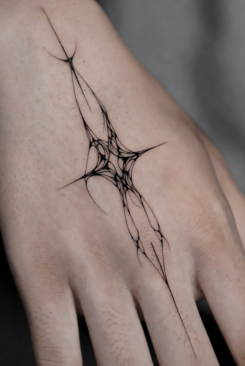 fine line cyber sigilism hand tattoo design.jpg tattoo by Inknation Studio NYC.realism-tattoo-arm